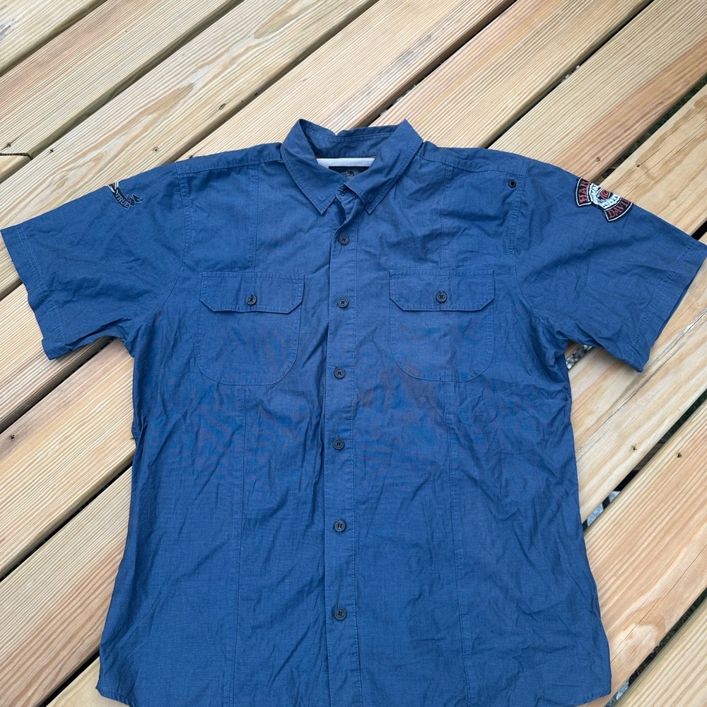 Men's Harley Davidson Blue Shirt size xl